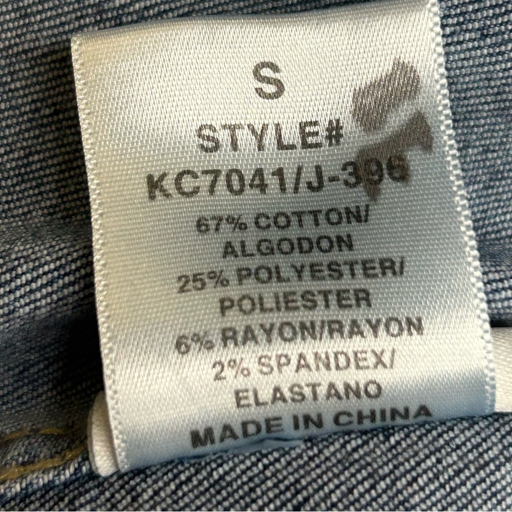 KanCan Los Angeles Denim Button Front Jean Jacket‎ Small Trucker KC7041/J-396 - Picture 11 of 13